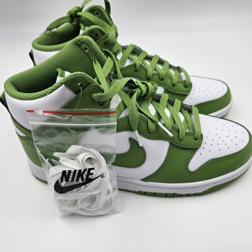 Nike Green and White High-Top Sneakers